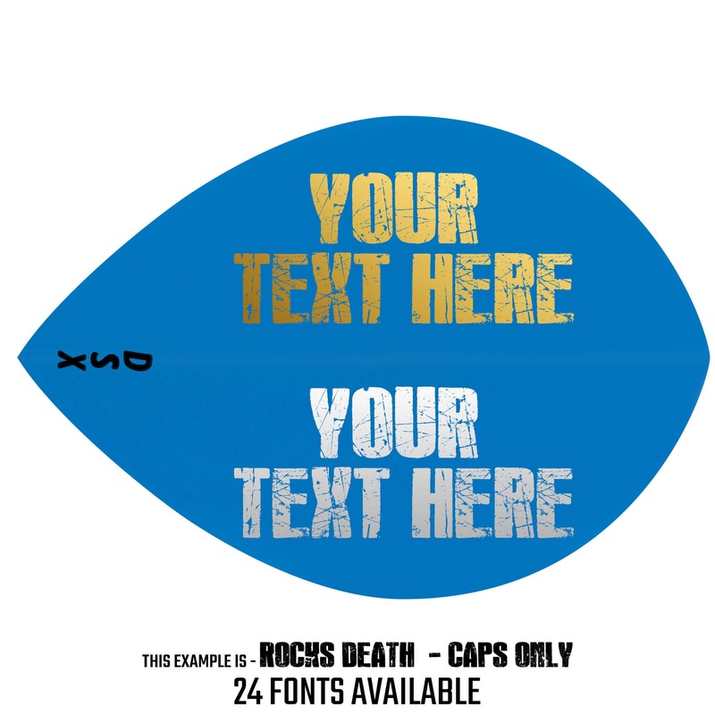 Personalised Flights – Extra Strong – Hot Foil – 5 Sets – Pear – Blue Default Title