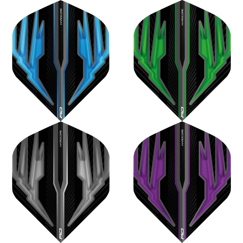 Red Dragon – Hardcore Radical Black – Big Wing Dart Flights Blue