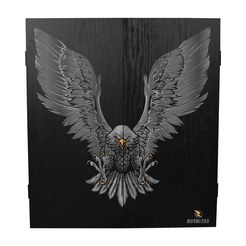 Ruthless Dartboard Cabinet – Square Design – Eagle