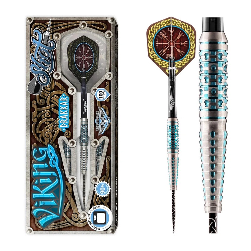 Shot Viking Drakkar 90% Tungsten Steel Tip Darts 23 GRAM