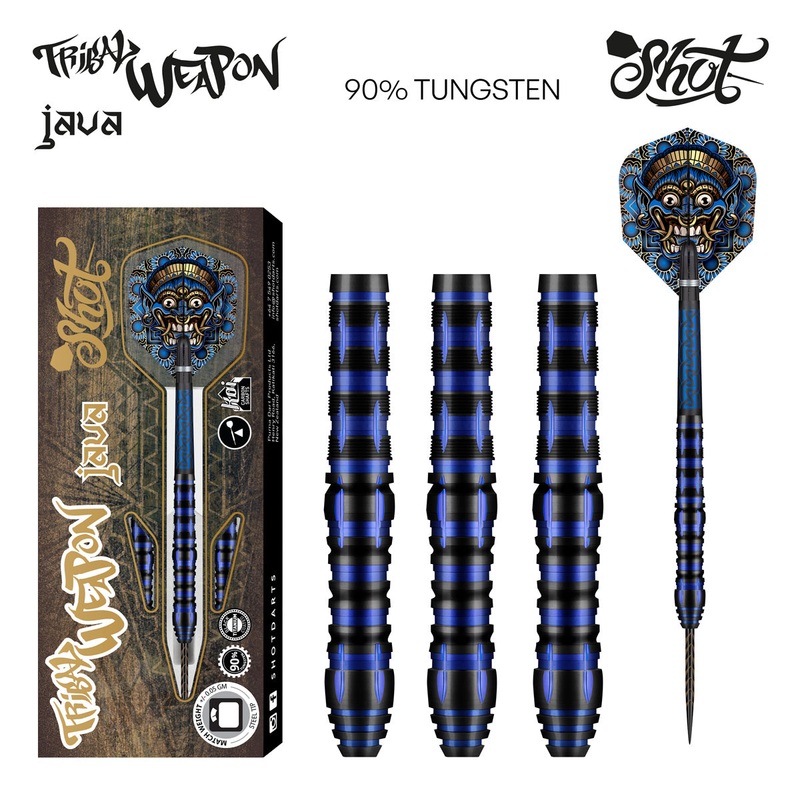 Tribal Weapon Java 90% Tungsten Steel Tip Darts by Shot 23 Gram