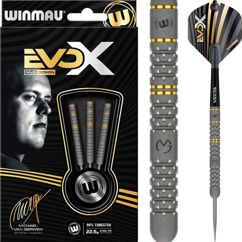 Winmau – MvG EvoX Darts – Steel Tip – 90% Tungsten – 21g 22.5g 24g 21 grams