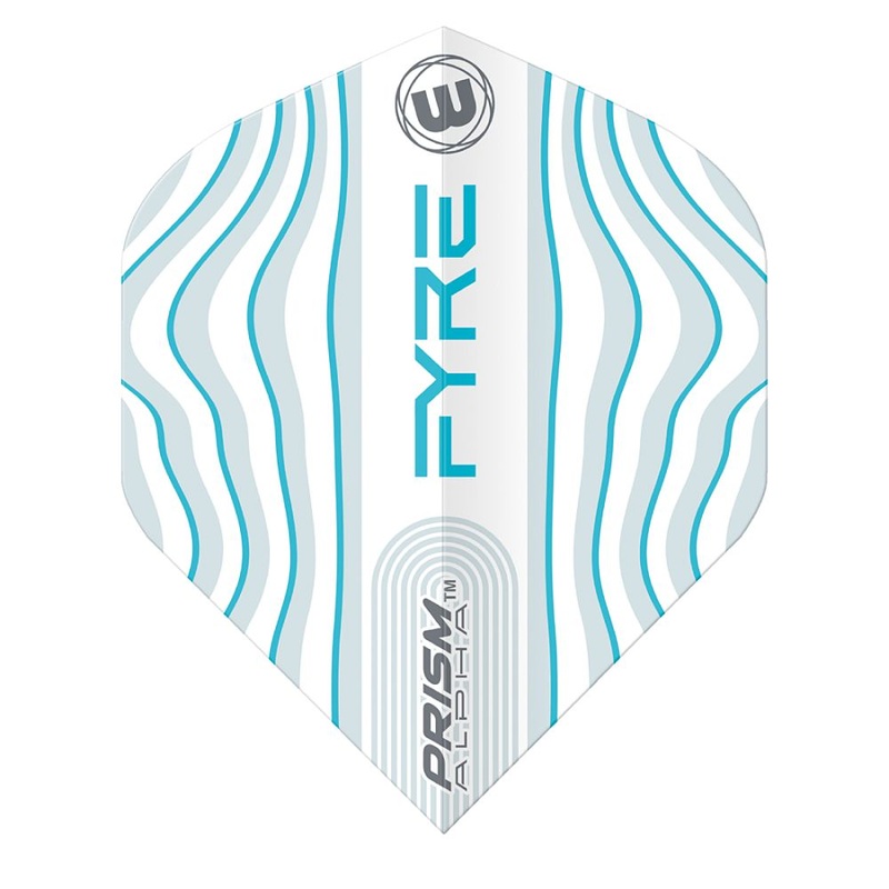 Winmau Prism Alpha Fyre White Dart Flights No2 Standard
