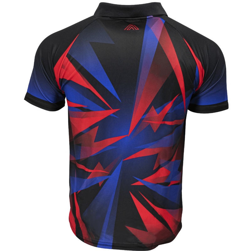 *Arraz Shard Dart Shirt – with Pocket – Black & Blue – Red 2XL