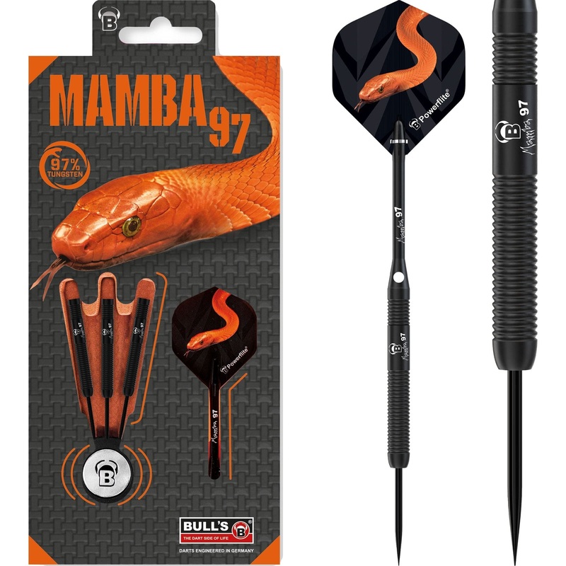 BULL’S Mamba 97 Darts – Steel Tip – M1 – Black Titanium 23g