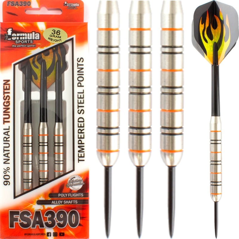 Formula Sports – FSA390 Heavy Darts – Steel Tip – 90% Tungsten – 36g