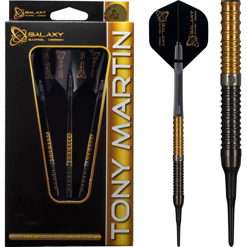 *Galaxy Tony Martin Darts – Soft Tip – Black & Gold 20g