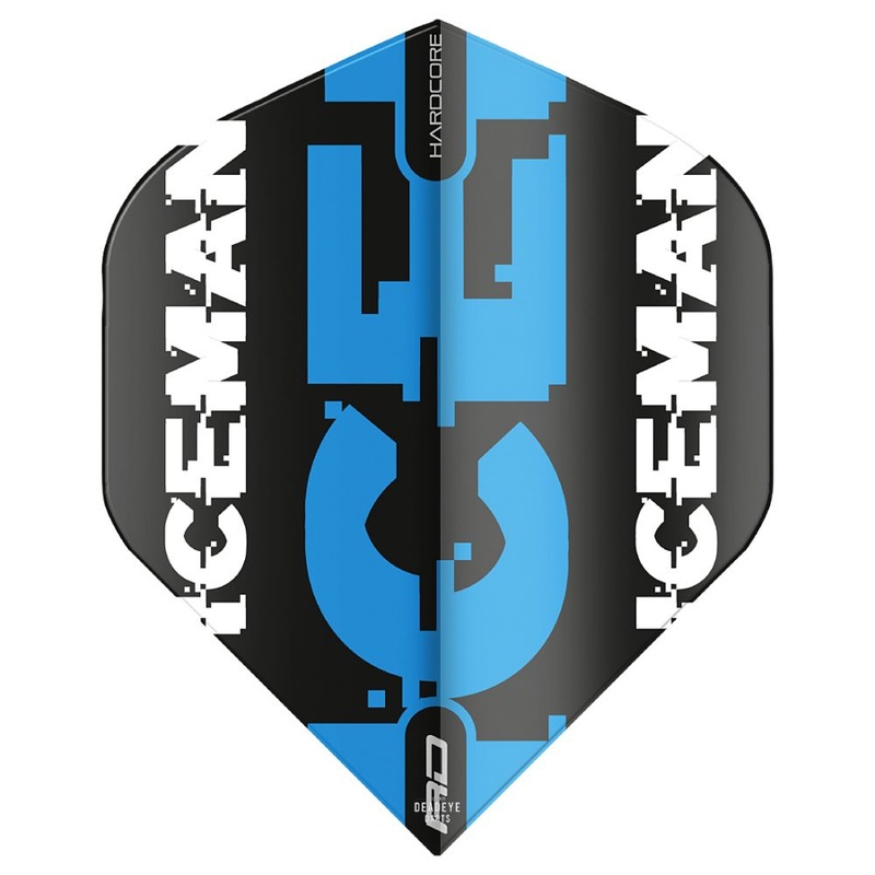 Hardcore Gerwyn Price – Black & Blue Logo Dart Flights No2 Standard