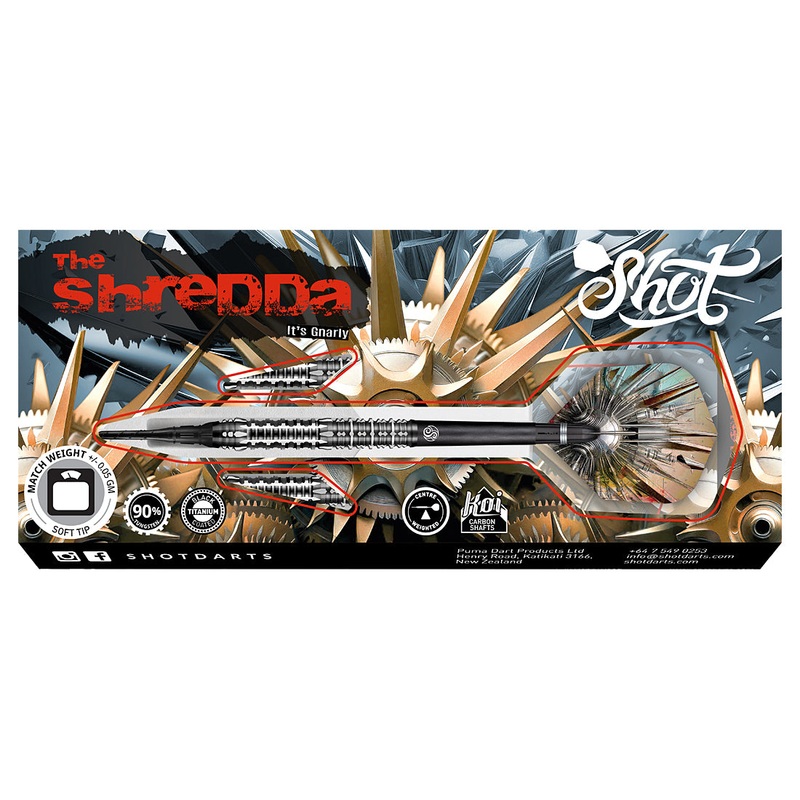 Shot Gnarly Shredda Soft Tip Darts 20 grams