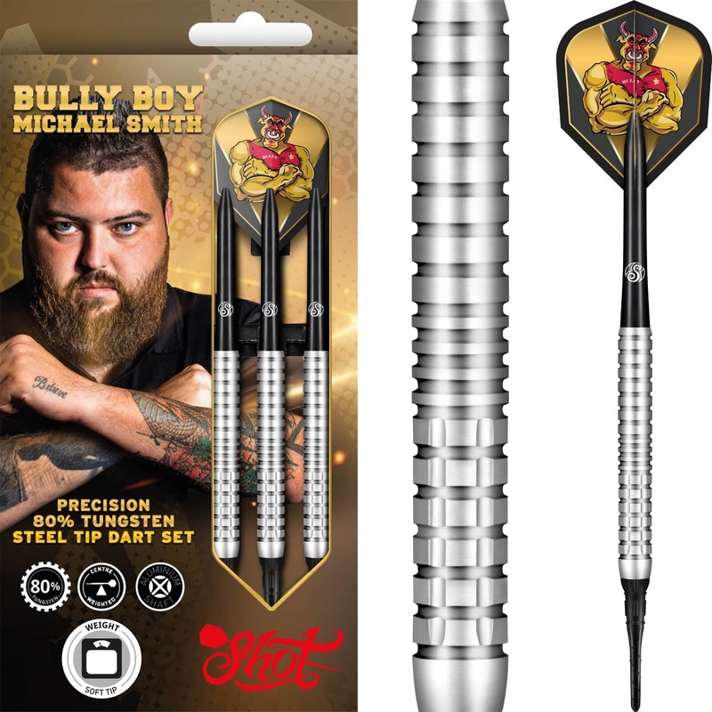 Shot – Michael Smith Precision Darts – Soft Tip – 80% Tungsten – 18g 20g 18 grams