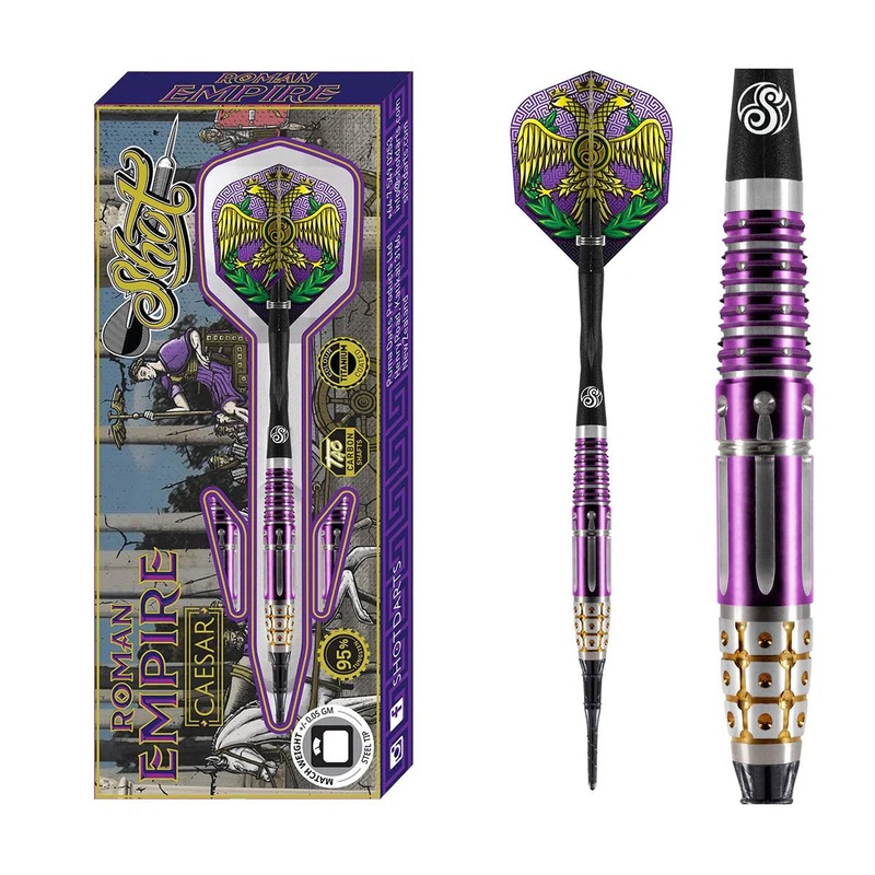 Shot Roman Empire Caesar 95% Tungsten Soft Tip Darts 18 GRAM