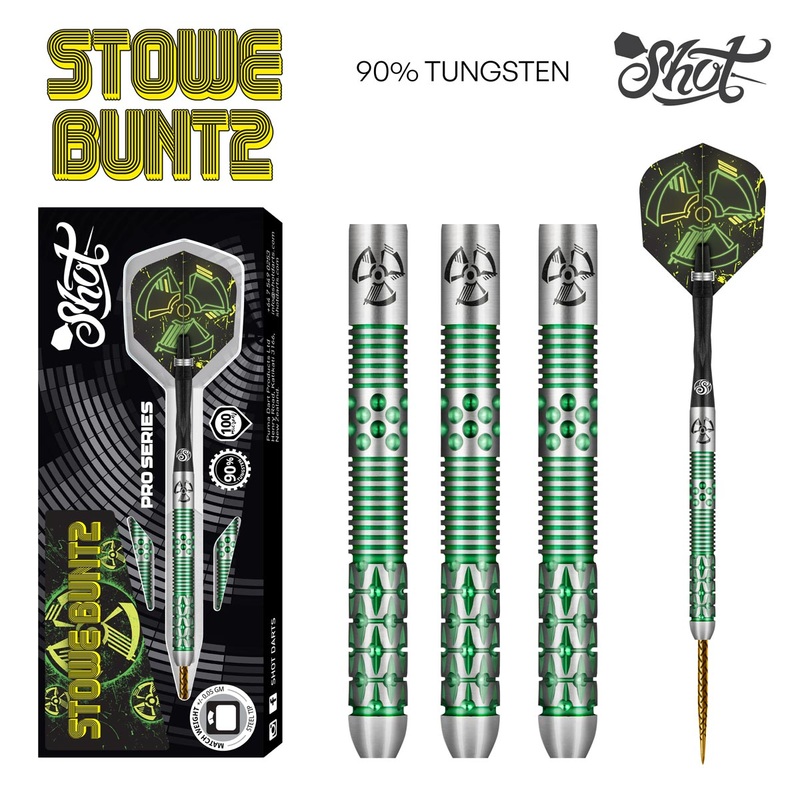 Stowe Buntz 2.0 90% Tungsten Steel Tip Darts by Shot 23 Gram