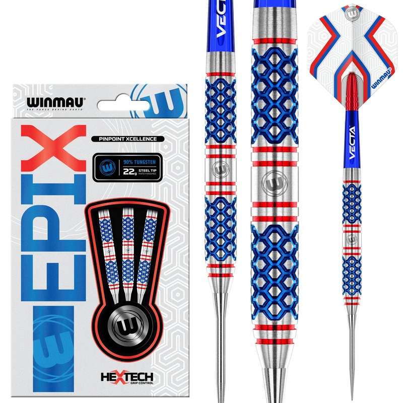 Winmau Epix Steel Tip Dart Set 22 gram 90% Tungsten Alloy