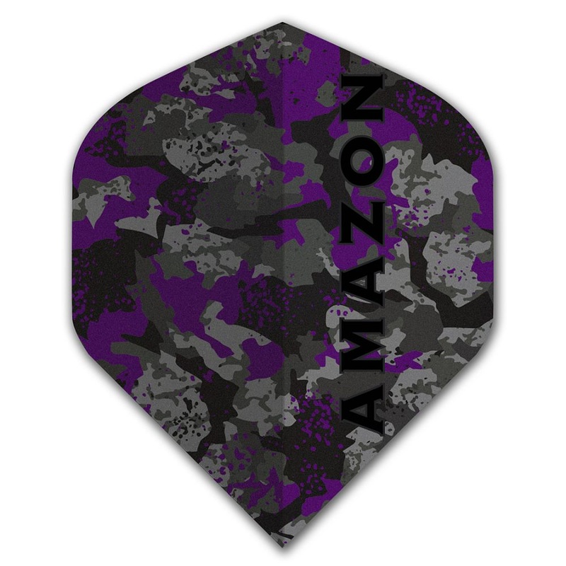 Amazon Camo  Dart Flights Dark Purple No2 Standard