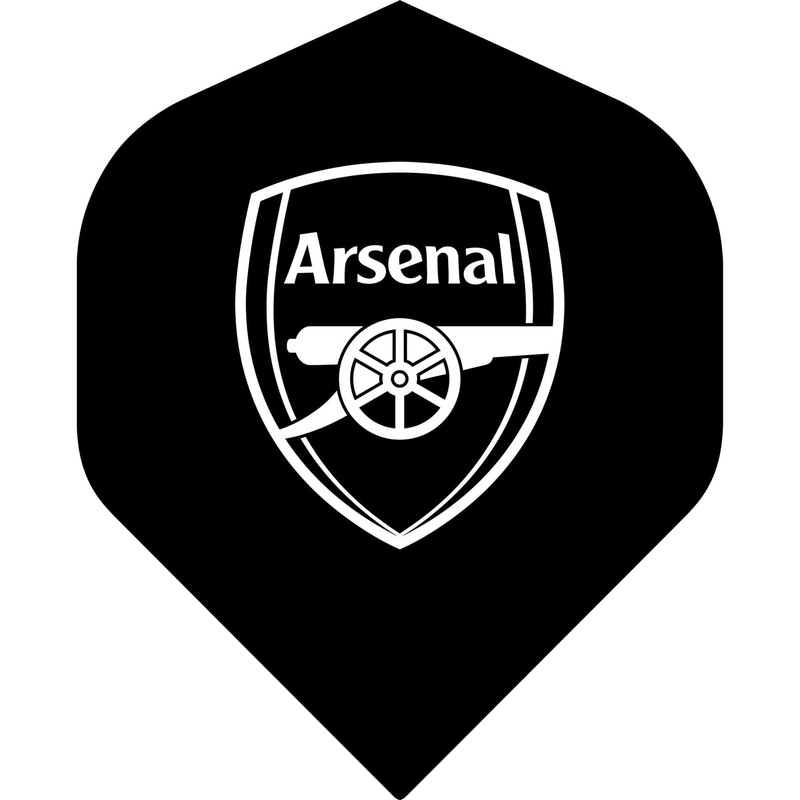 Arsenal FC Dart Flights – Official Licensed – No2 – Std – The Gunners – F2 – Black – 2 Sided Mono