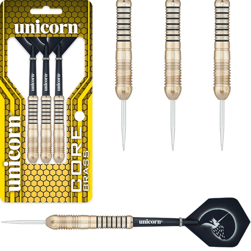 Core Brass Darts Style 2 Steel Tip Darts by Unicorn 20 Gram