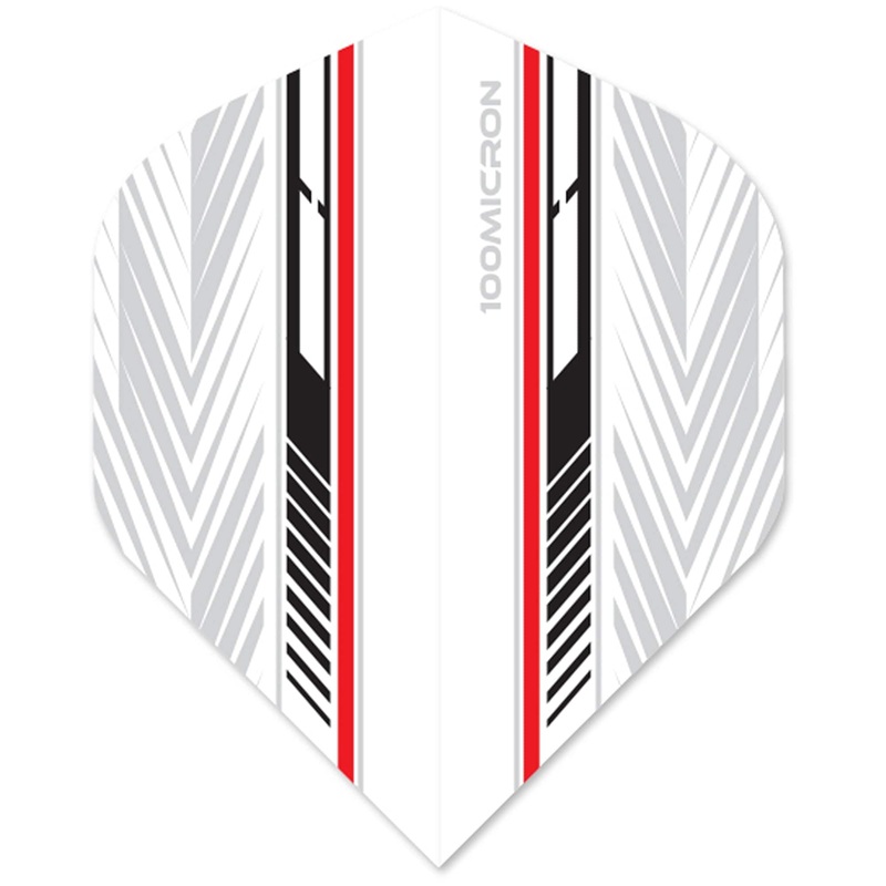 Designa Racing Flights – Standard No2 – 100 Micron – Red & Black