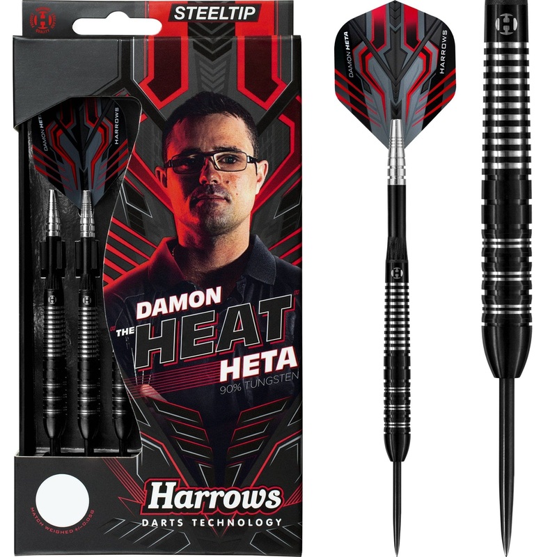 Harrows Damon Heta Darts – Steel Tip – The Heat – Black 21g