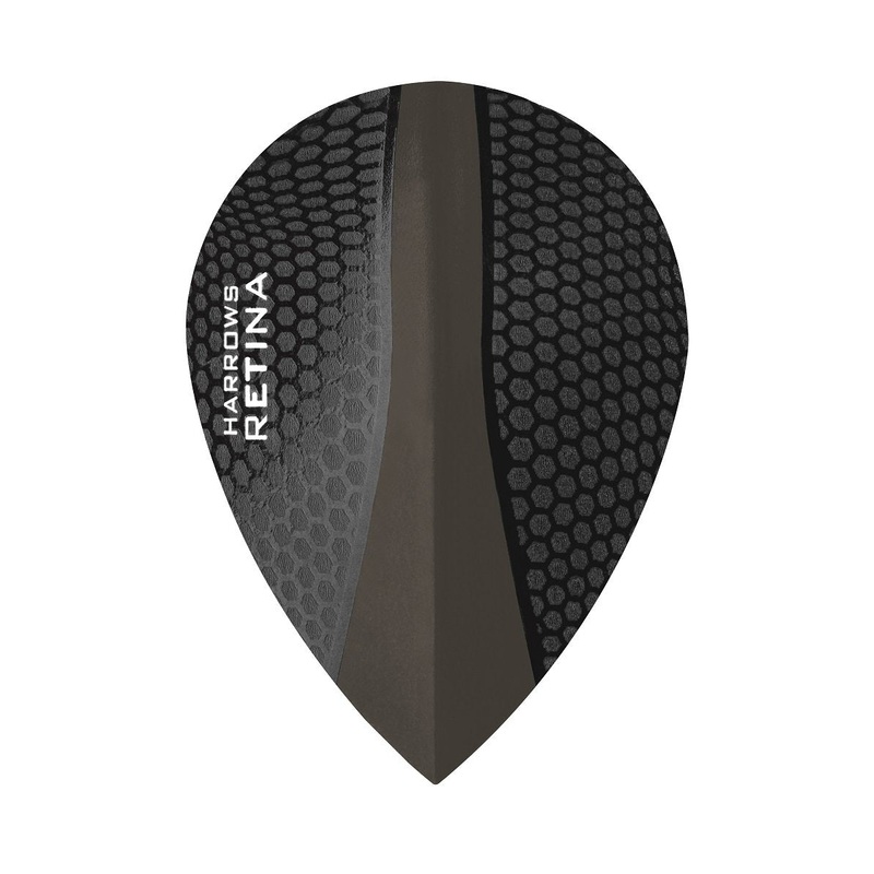 Harrows Retina Pear Smokey Dart Flights Black Smokey