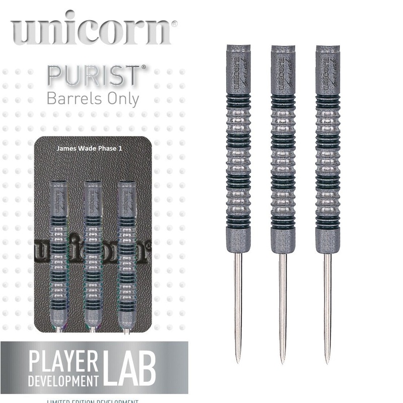 James Wade Phase 1 Purist 90% Tungsten Steel Tip Darts by Unicorn 20 Gram