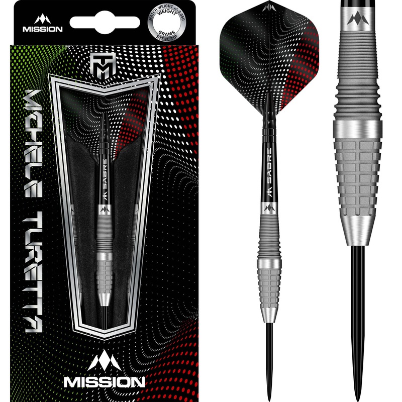 Mission Michele Turetta Darts – Steel Tip – 95% Tungsten – Sandblasted 21g