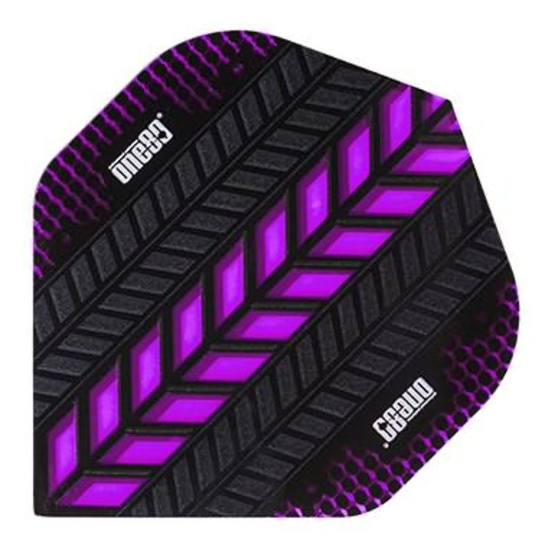 One80 Axis 08 Black/Purple Dart Flights Standard 100 Micron Poly