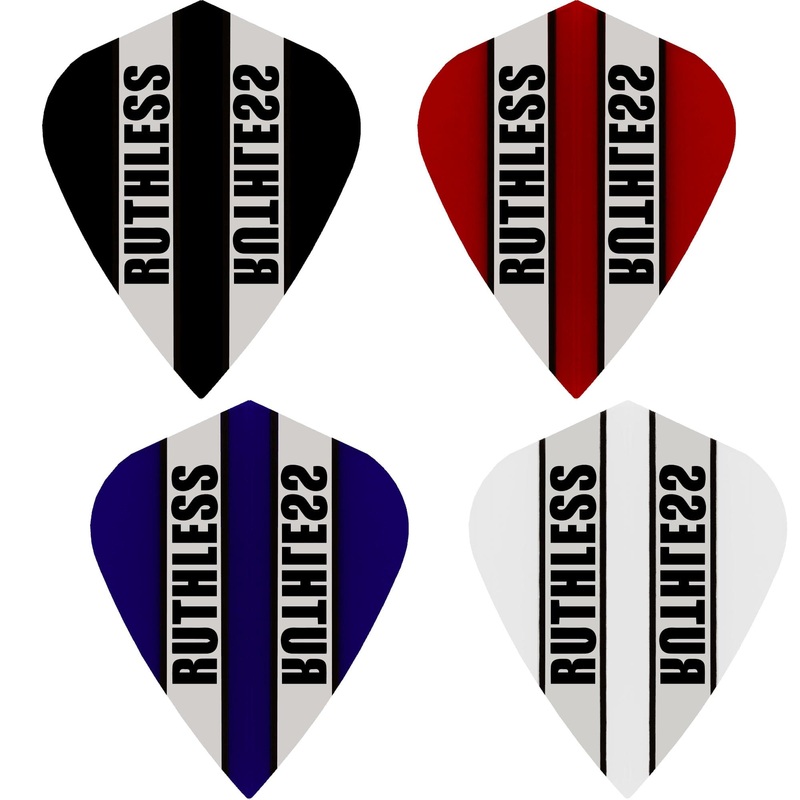 *Ruthless – Clear Panel – Dart Flights – 100 Micron – Kite Red