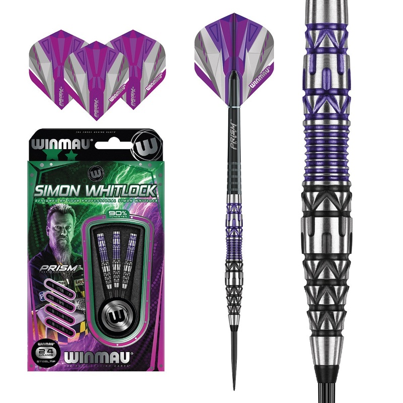 Simon Whitlock Special Edition 90% Tungsten Steel Tip Darts by Winmau 22 Gram