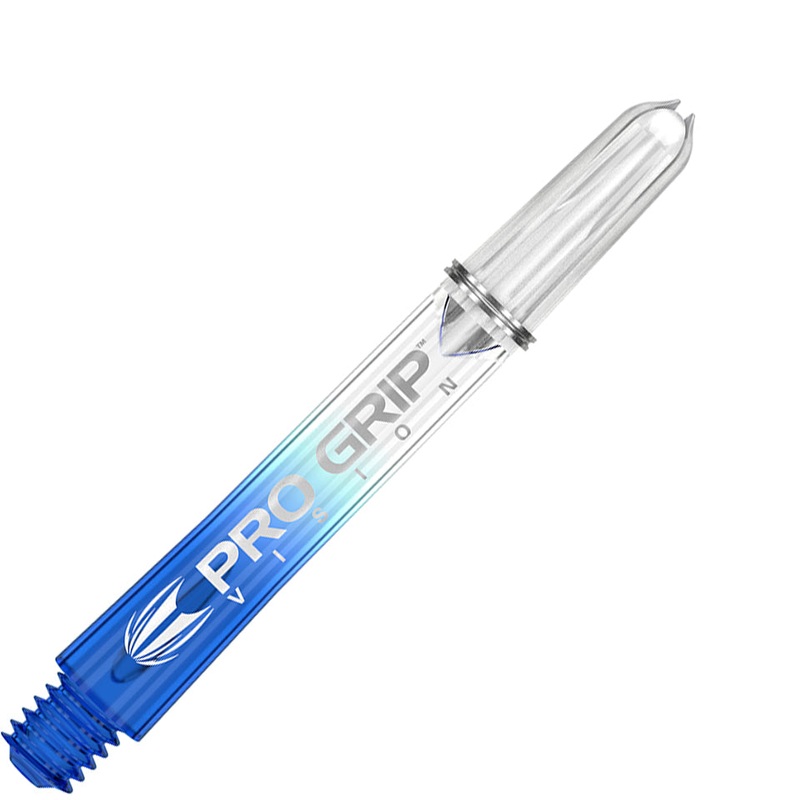 Target Pro Grip Vision Dart Shafts – Intermediate Clear Blue (3 Sets)
