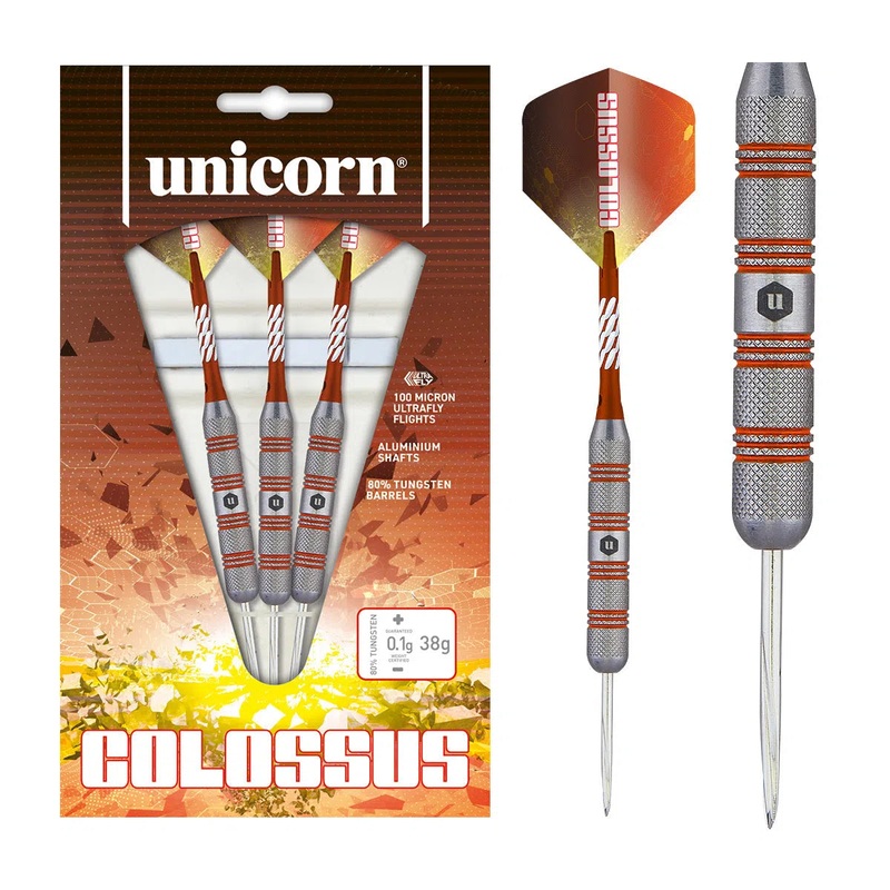 Unicorn Colossus Style 2 80% Tungsten Steel Tip Darts 38 GRAM