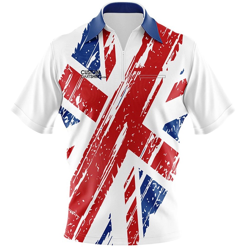 Union Jack White Custom Dart Shirt Extra Small
