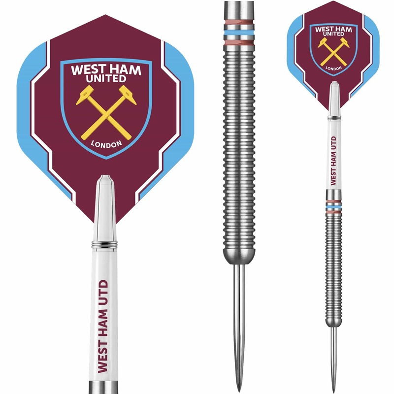 West Ham United FC – Official Licensed – Steel Tip Darts – Tungsten – 24g 24g
