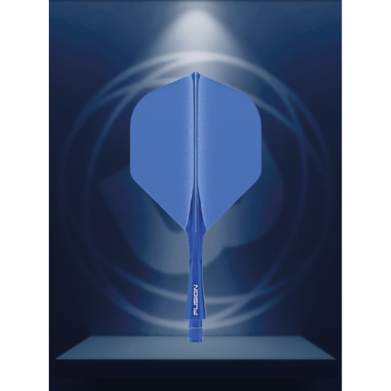 Winmau Fusion Integrated Flight & Shaft Short – Azure Blue Blue Short (22mm in length excluding thread) Polycarbonate