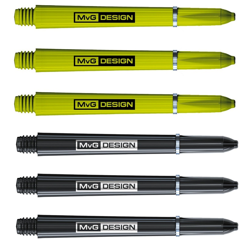 Winmau Michael Van Gerwen Signature Nylon Dart Stems Green Short