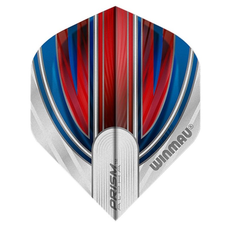 Winmau Prism Alpha White Translucent Red Dart Flights Standard White/Red