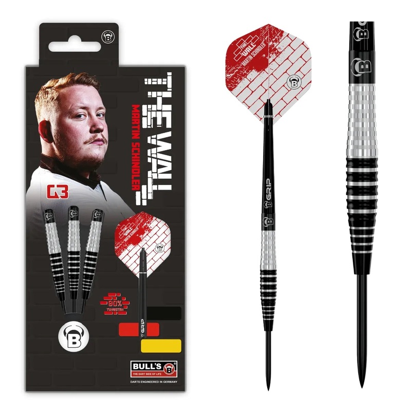 Bull’s DE Martin Schindler G3 90% Tungsten Steel Tip Darts 21 GRAM