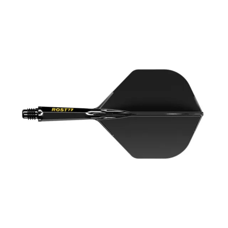 CUESOUL ROST 77 Integrated Dart Shaft & Flight – Standard Shape – Medium – Solid Black Solid Black Medium (28mm in length excluding thread) Standard