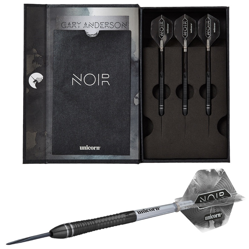 Gary Anderson Noir Phase 6 90% Tungsten Steel Tip Darts by Unicorn 21 Gram