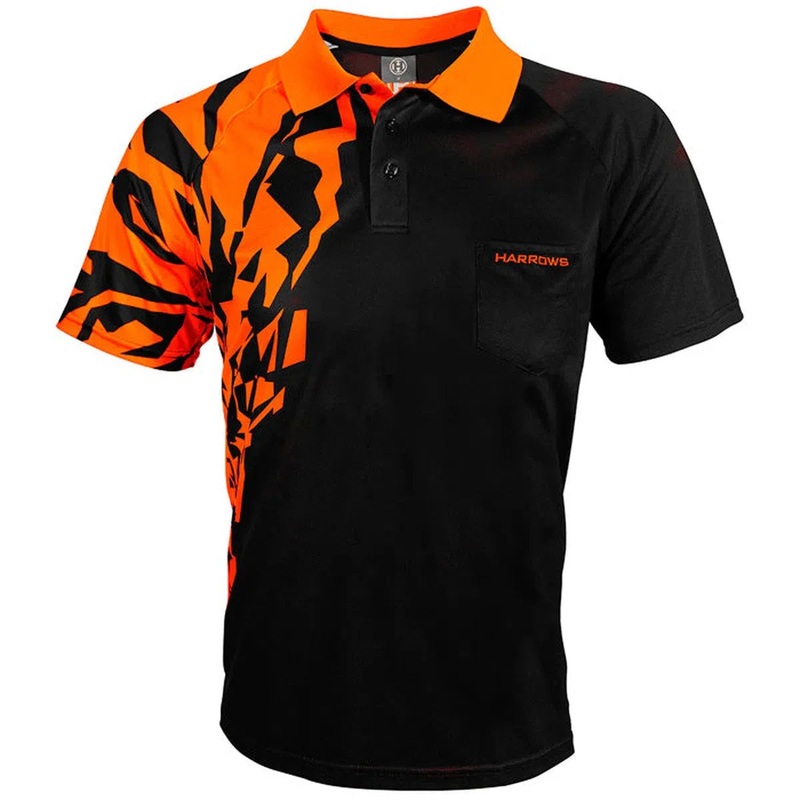 Harrows Darts Orange Rapide Darts Shirt SMALL