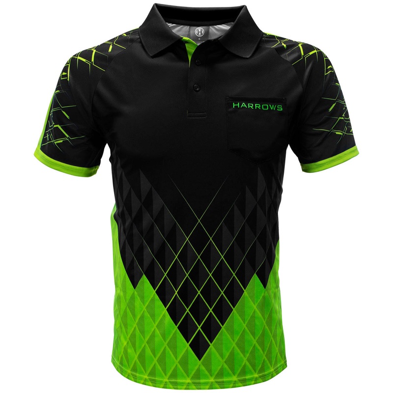 Harrows Paragon Green Dart Shirt Small