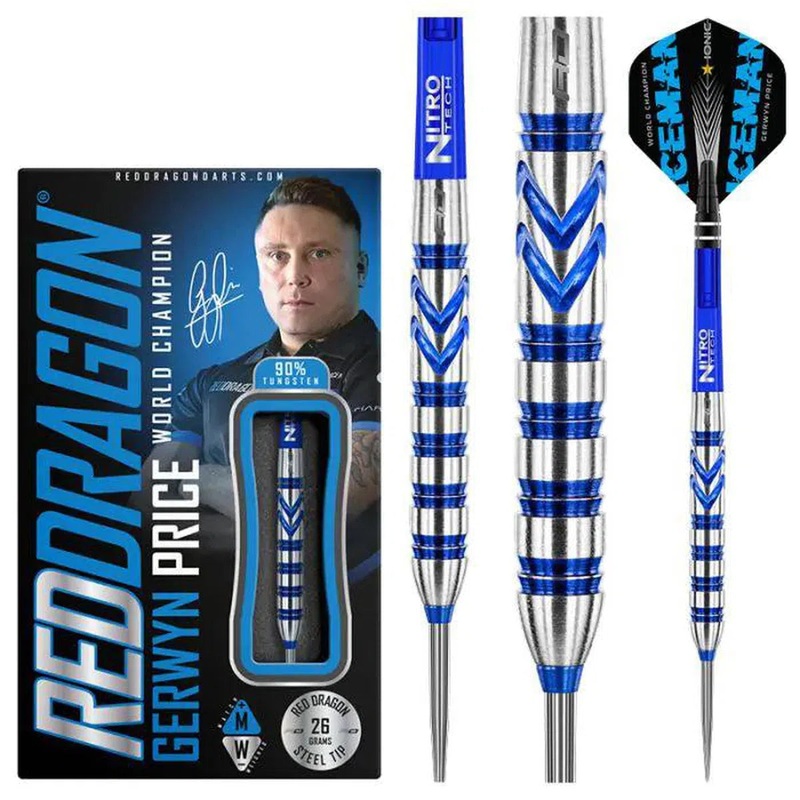 Red Dragon Gerwyn Price Originals 90% Tungsten Steel Tip Darts 23 GRAM