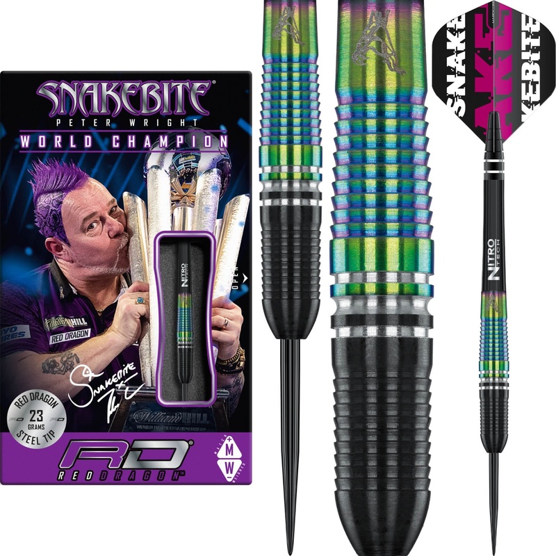 Red Dragon – Peter Wright World Champion Torpedo SE Darts – Steel Tip – 90% Tungsten – 23g 25g 23 grams