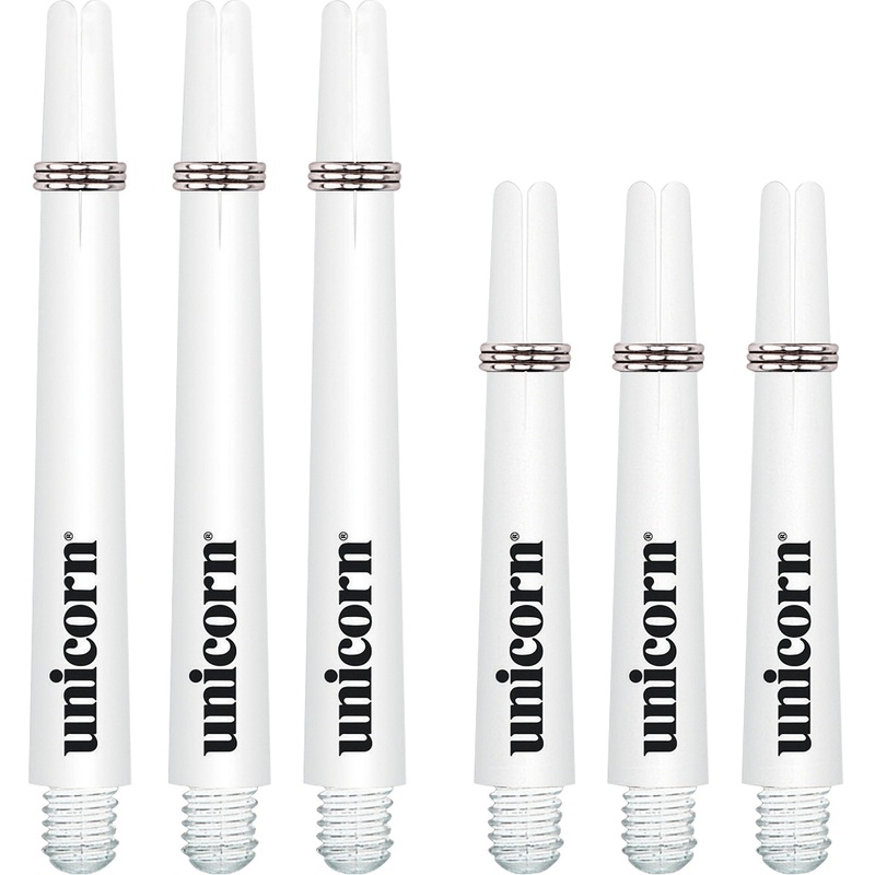 Unicorn Gripper 3 Dart Shafts – Nylon Stems – White Medium