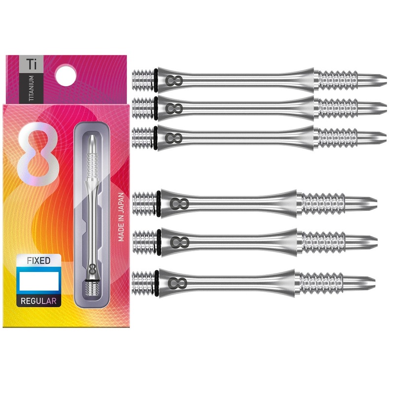 8 Flight Slim Titanium Dart Stems / Shafts Medium