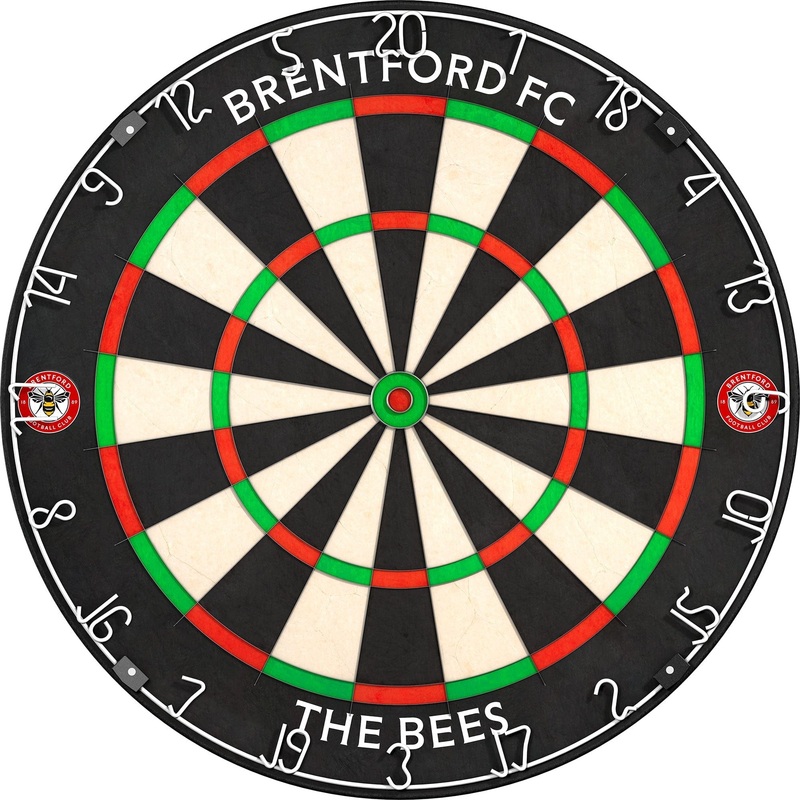 Brentford FC – Official Licensed – The Bees – Professional Dartboard – Crest with Name