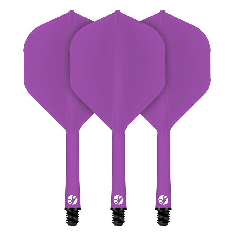Flight Deck Purple One Piece Dart Flight and Shaft System by Shot Short