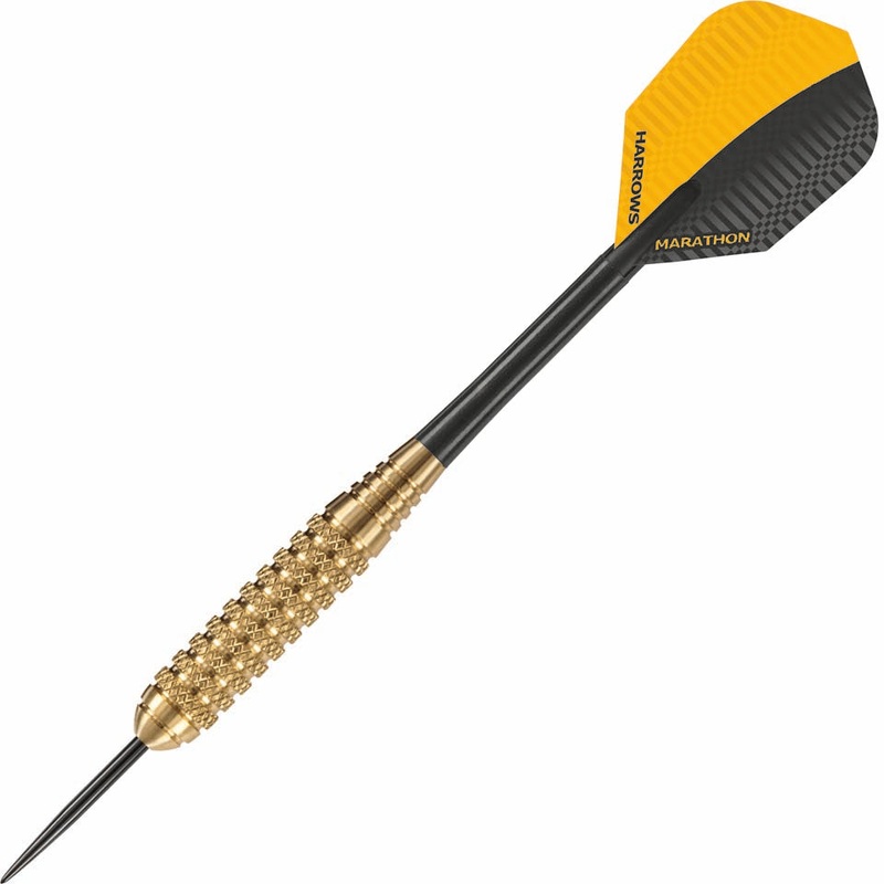 Harrows Club Brass Knurled Steel Tip Darts – 23gm