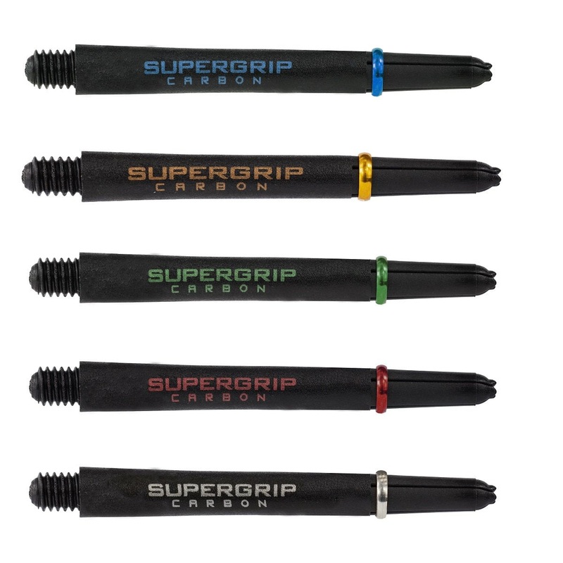 Harrows Supergrip Carbon Extra Strong Dart Stems / Shafts Aqua Short
