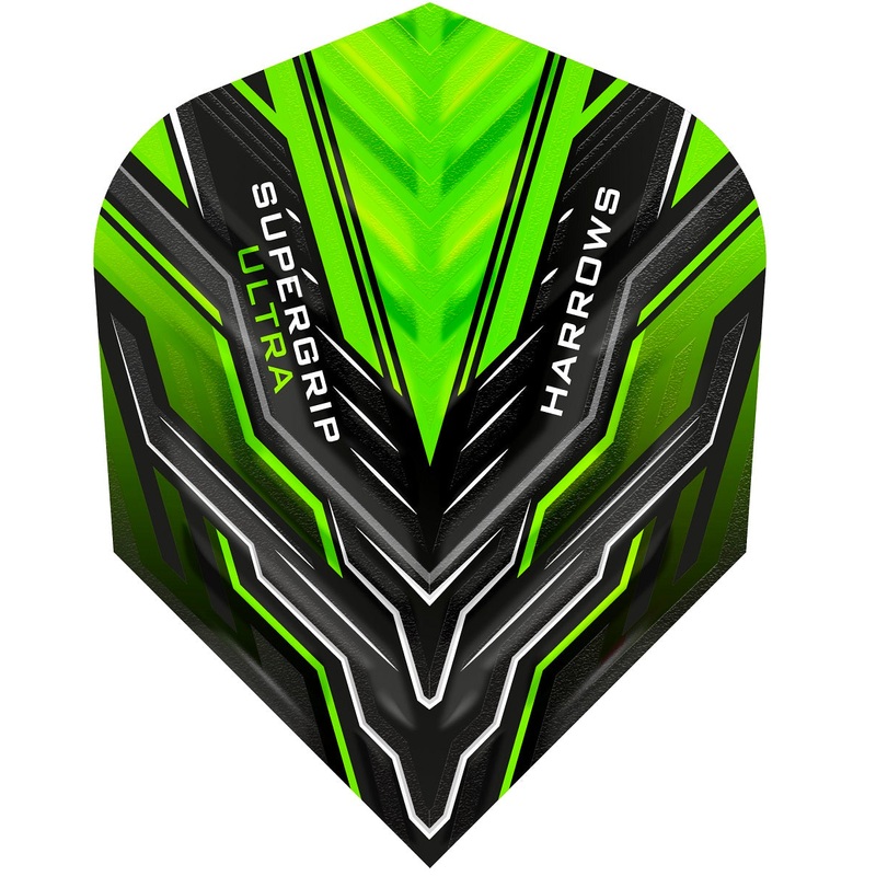 Harrows Supergrip Ultra Green Standard Dart Flights Green