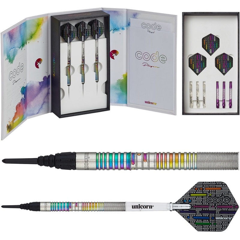 James Wade Code 90% Tungsten Soft Tip Darts by Unicorn 20 Gram